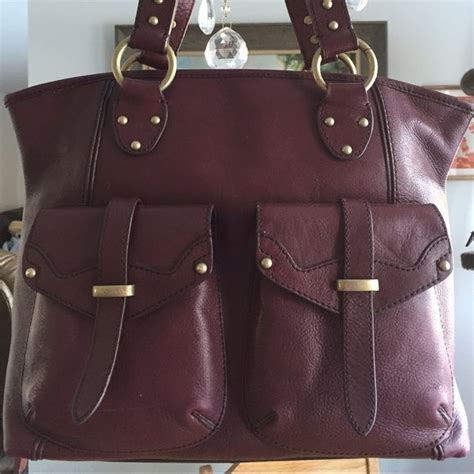Burgundy Genuine Leather Handbag Leather Handbags Genuine Leather