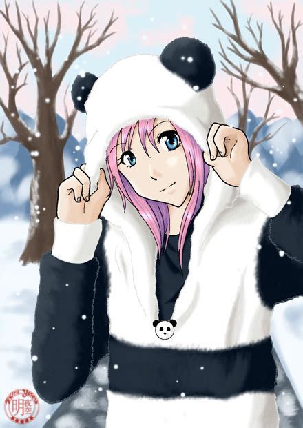 Anime Lover Cute Anime Girl With Panda Hoodie
