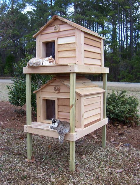 20 Townhouse Cat House Outside Cat House Outdoor Cat Shelter Cat