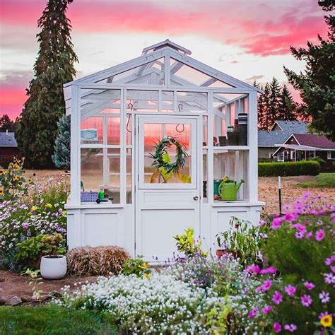 White Garden Greenhouse Greenhouse Inspiration In 2020 Country