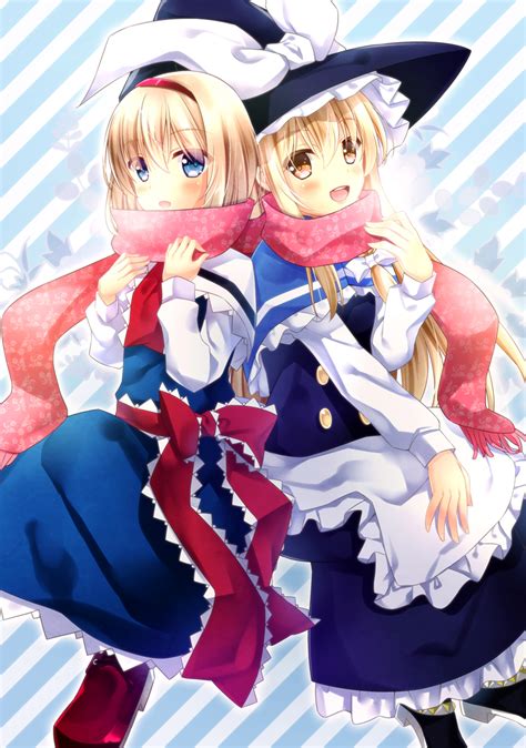 Safebooru 2girls Akane Hazuki Alice Margatroid Apron Bangs Blonde