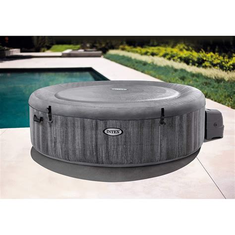 Intex Purespa Greywood Deluxe 6 Person Portable Inflatable
