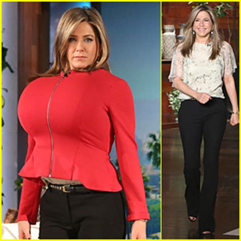 Jennifer Aniston Rocks Huge Bra To Show Her Version Of Kim Kardashian