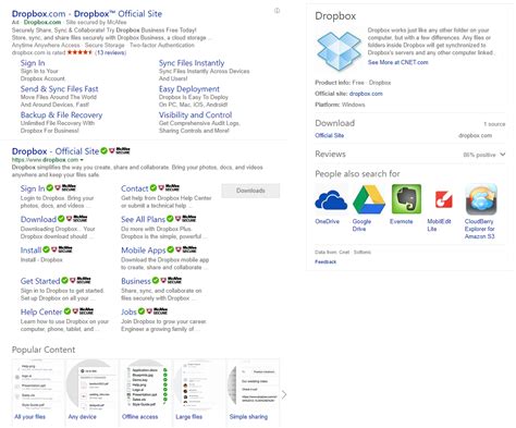 Bing Adds ‘popular Content Search Results Snippet Section Thrive