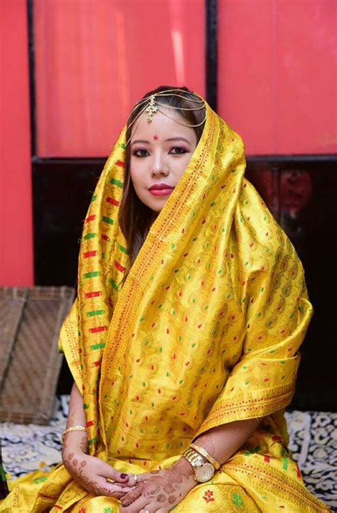 Beautiful Assamese to be bride | Pure silk sarees, Indian bride, Saree