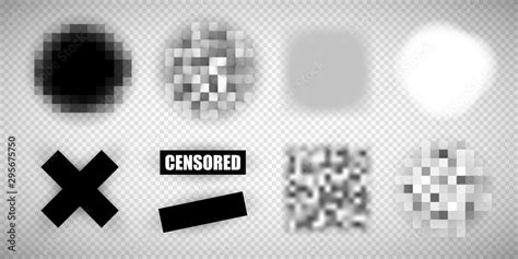 Vetor Do Stock Censorship Elements Of Various Types Censored Bar And