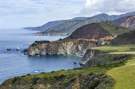 Usa California Big Sur Big Sur Cliffs And Ocean Stock Photo