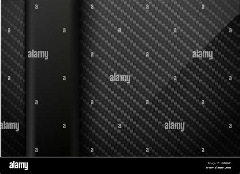 Vector Black Carbon Fiber Background With Dark Vertical Plastic Line