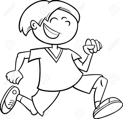Kids Running Clipart Black And White 10 Free Cliparts Download Images