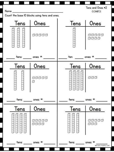 Tens And Ones Math Worksheets For 1st Grade Finding Tens And Ones