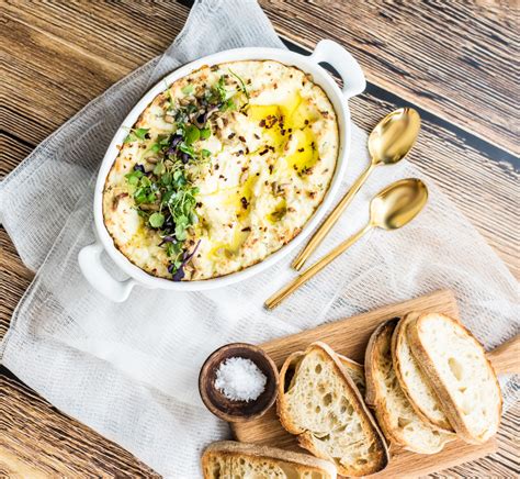 Baked Ricotta Cheese Dip With Garlic And Thyme Cooking