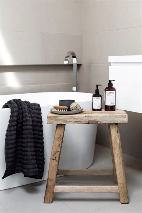 Wooden Stools Small Bathroom Bathroom Bench Bathroom Styling