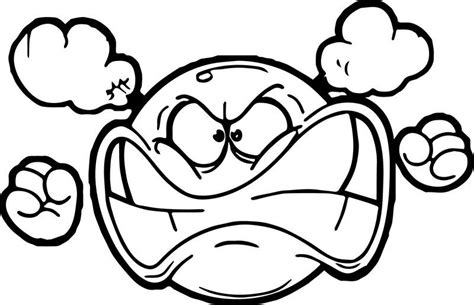 Angry Face Coloring Pages Coloring Home