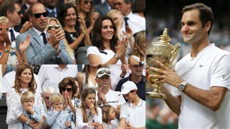 Roger federer & family ❤. WATCH | Wimbledon: Roger Federer congratulated by family and English royalty after his historic ...