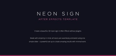 Neon Sign | FREE After Effects Template on Behance
