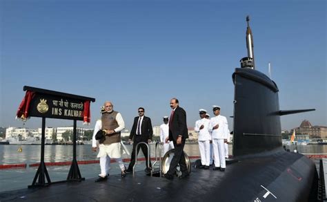 Narendra Modi Commissions Scorpene Class Submarine Ins Kalvari In