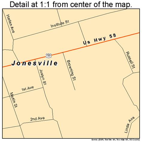 Jonesville Virginia Street Map 5141272
