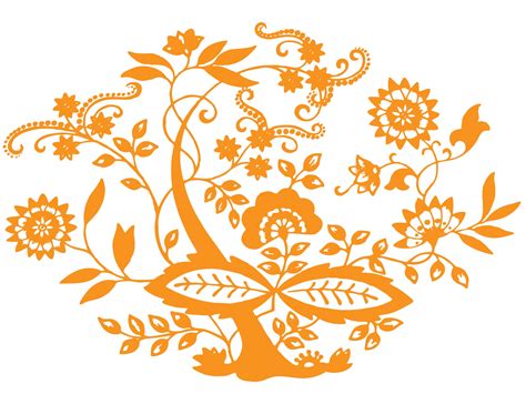 Floral Pattern Design Orange Free Stock Photo Public Domain Pictures