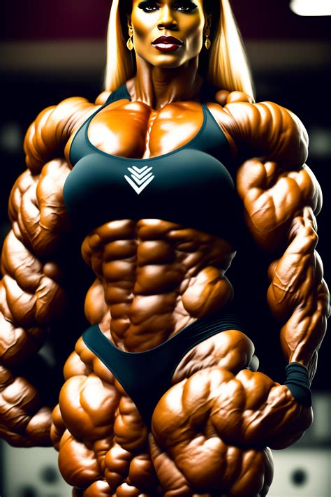Lexica Extremely Muscular Woman Bodybuilder