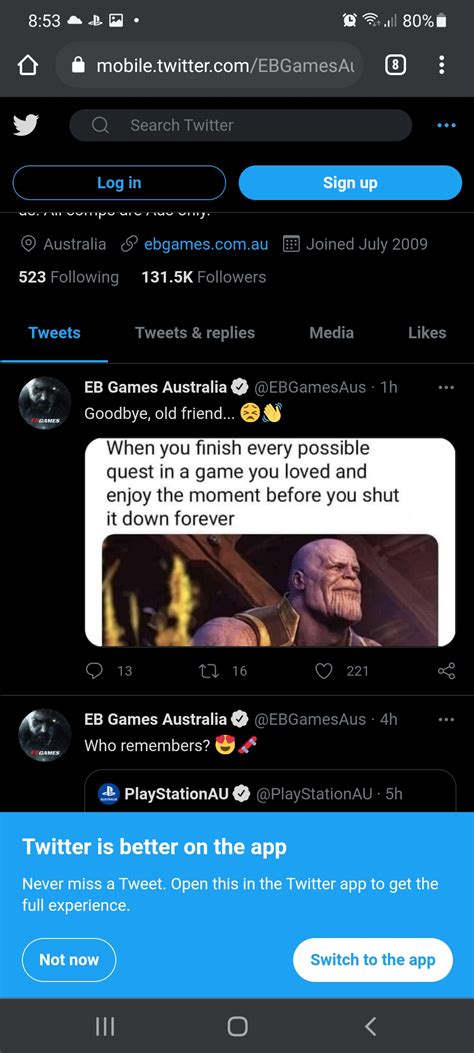 Eb Games Australia Owned By Gamestop Just Tweeted This Superstonk