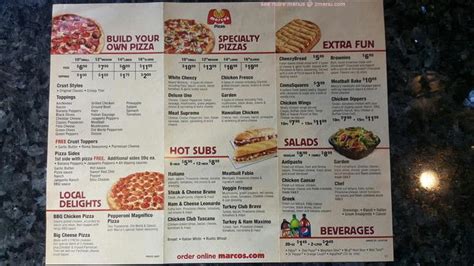 Online Menu Of Marcos Pizza Restaurant New Brighton Pennsylvania