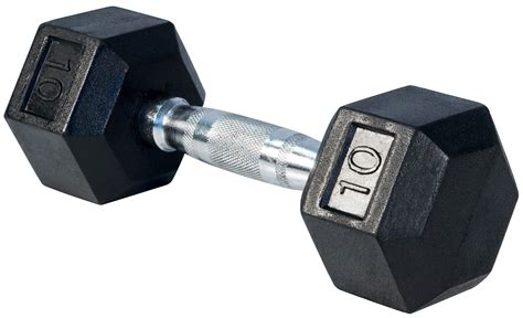 Rubber Hex Dumbbell 10lbs Fitness Depot
