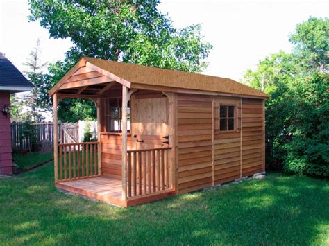 Cedarshed Clubhouse 8x16 Cedar Porch Shed The Home Depot Canada