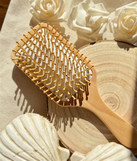 Wooden Hair Brush Bamboo Hair Products Hair Balm Frizz Free Hair