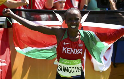 Rio 2016 Olympic Games Sumgong Becomes First Kenyan Woman To Win