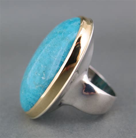 Turquoise Ring By Llyn Strong Fine Art Jewelry