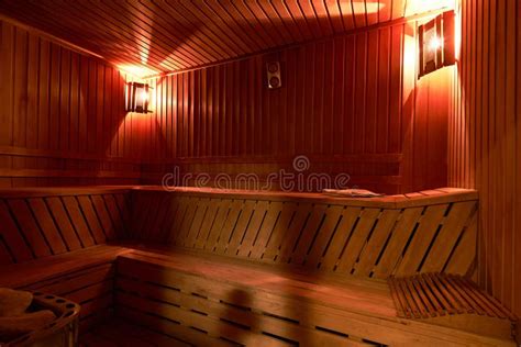 Wooden Sauna Interior Stock Photo Image Of Heat Relaxation 113009692