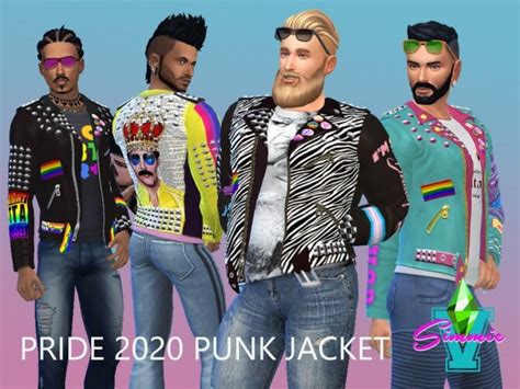 Pride 2020 Punk Jacket By Simmiev At Tsr Sims 4 Updates