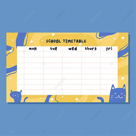 Fun School Timetable Template Template Download On Pngtree