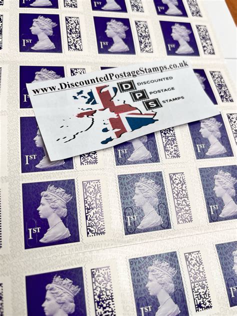 New 50 X 1st Class Stamps Purple Qr Coded Self Adhesive 12 Discount