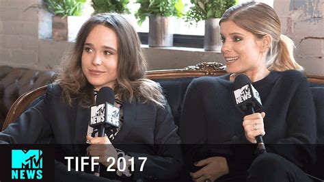 Ellen Page And Kate Mara Talk My Days Of Mercy Sex Scenes And More Tiff17 Mtv News Youtube