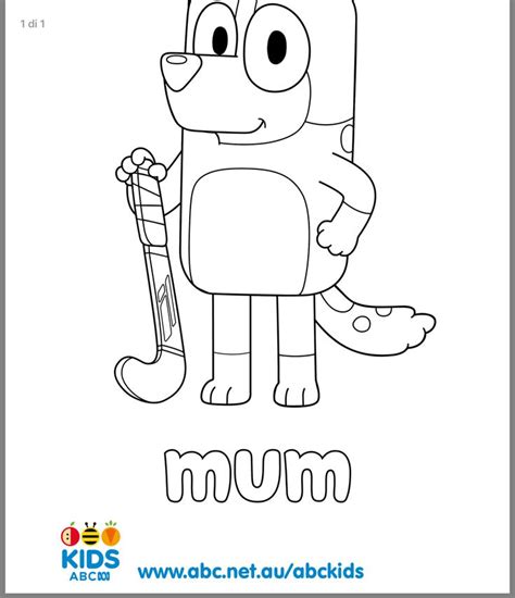 Bluey Coloring Pages Bingo