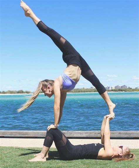 gymnastics two people yoga poses images and photos finder