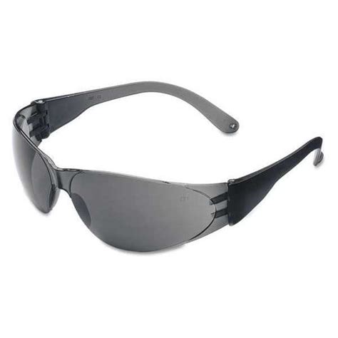 crews cl112 1 59 checklite® safety glasses with black frame and gray lens