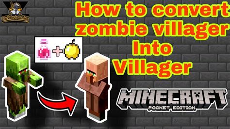 Minecraft How To Convert Zombie Villager Into Normal Villager How To