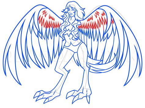 Drawing A Harpy Step By Step Step By Step Drawing Guide By Dawn