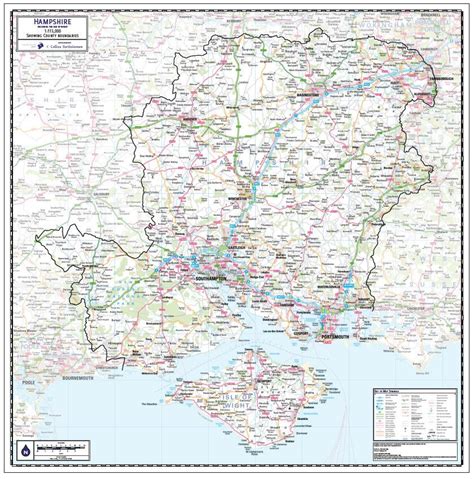 Hampshire County Map 2021 County Map Map Wall Maps