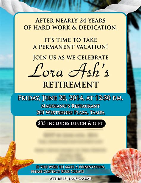 Funny Retirement Party Flyer