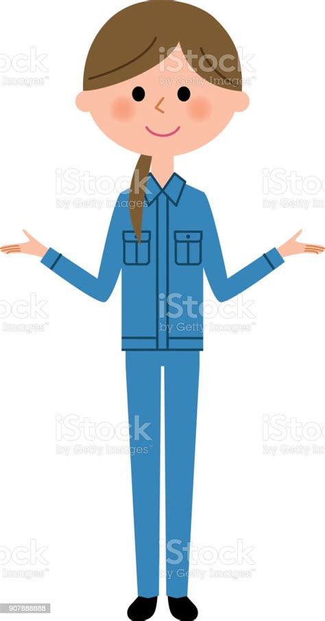 female worker spread both hands stock illustration download image now adult adults only