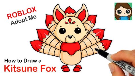 How To Draw A Kitsune Fox Roblox Adopt Me Pet