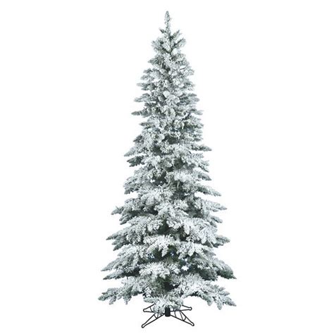 Vickerman 65 Ft Flocked Slim Utica Fir Artificial Christmas Tree