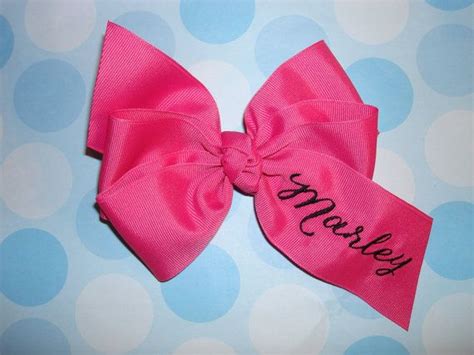 Large Personalized Name Monogram Hair Bows You Pick Color Etsy
