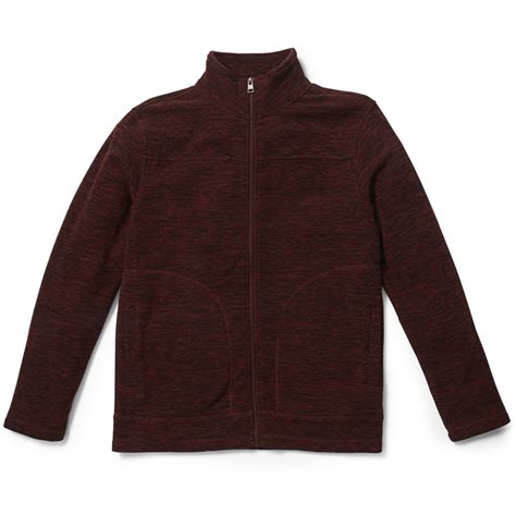 Brilliant Basics Mens Dye Fleece Jacket Burgundy Size Xl Big W