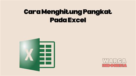 Cara Menghitung Pangkat Pada Excel Warga Co Id