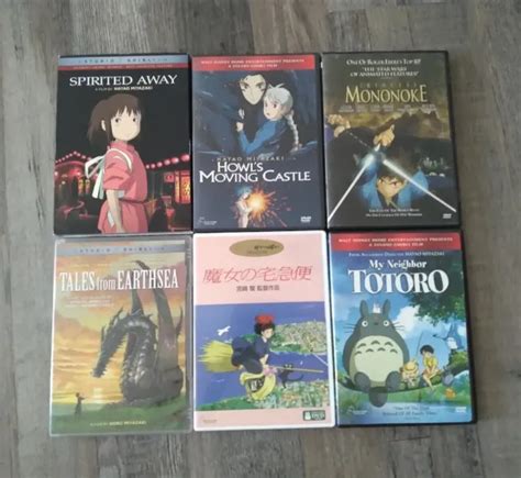 Studio Ghibli Dvd Lot Of Hayao Miyazaki Movie Collection Spirited