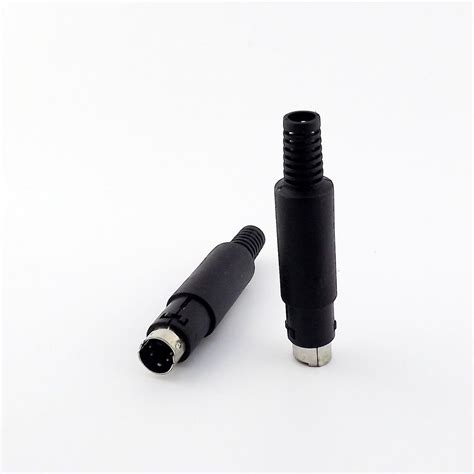 10pcs 4 Pin Mini Din Mini Din Male Plug S Video Connector Adapter